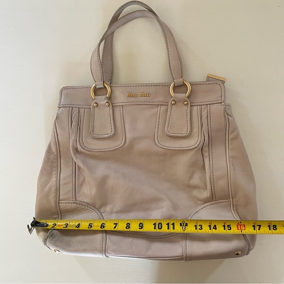 MIU MIU Large Tote Cream Color - Picture 12 of 15